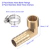 M METERXITY 2 x Screw Connectors Brass Angle 90 Degree