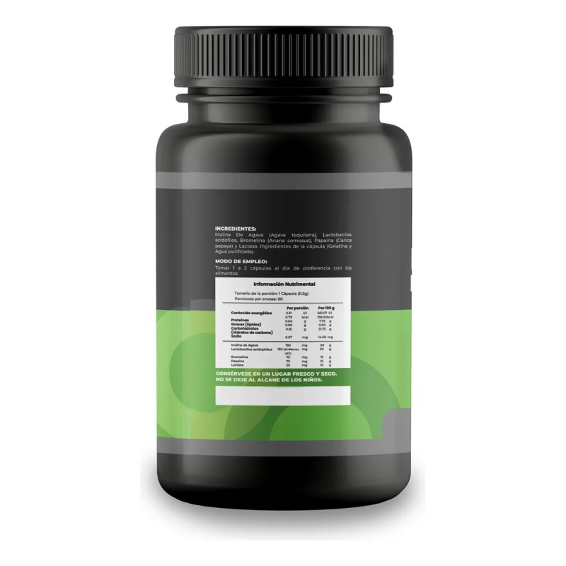 Enzimas Digestivas Probióticos Y Prebióticos 60 Cápsulas