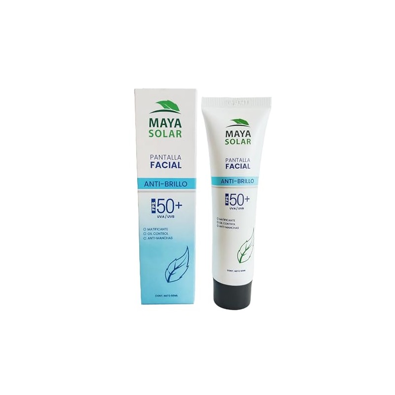 MAYA SOLAR Protector Solar Facial Control De Brillo FPS 50+
