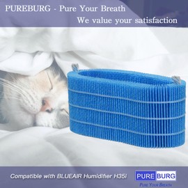 PUREBURG H35i Replacement Wick Filter Compatible with BLUEAIR Humidifier,4-Pack High-Effectively Capture Large Particles & Minerals