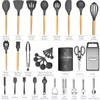 Umite Chef Silicone Kitchen Utensil Set, 34PCS Heat Resistant Kitchen