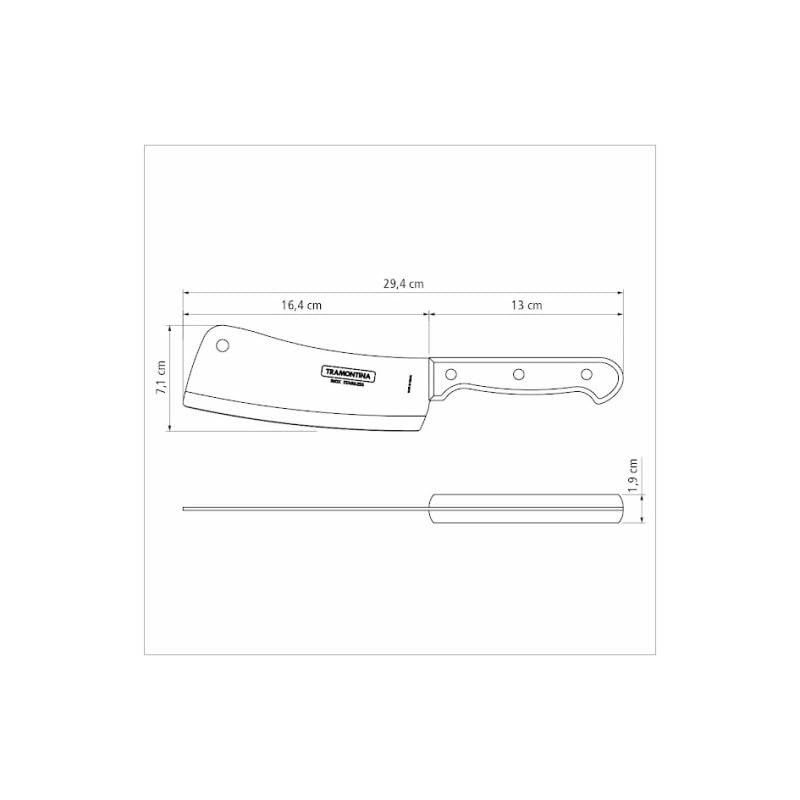 Tramontina Cleaver with Polywood Handle, 6 Inch