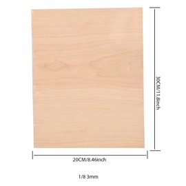 Creatorally Craft Wood Sheets A4, Laser Plywood 3mm Blank for Engraving Cutting, 4Pcs Cherrywood Wooden Veneer Sheet for Chopping Painting DIY Models