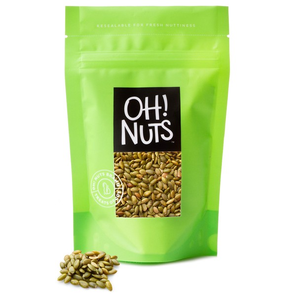 Oh! Nuts Pepitas Dry Roasted Unsalted Pumpkin Seeds | All-Natural
