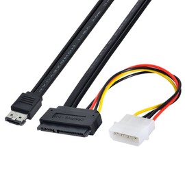 CY 50cm eSATAp Power ESATA Combo to SATA 22pin & IDE 4pin 5V 12V for 3.5" 2.5" Hard Disk Data Cable