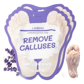 3 Par Mascarilla Exfoliante e hidratante Pies Lanbena Elimina Piel Muerta - 