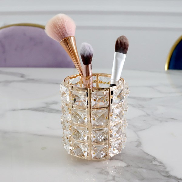 Cubic makeup brush stand comb organizer, cubic brush stand_rose gold