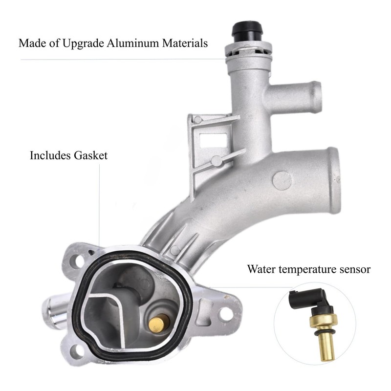 PANNUOSCS Thermostat Housing/Water Outlet Compatible with 2011-2020 Chevy Cruze Sonic