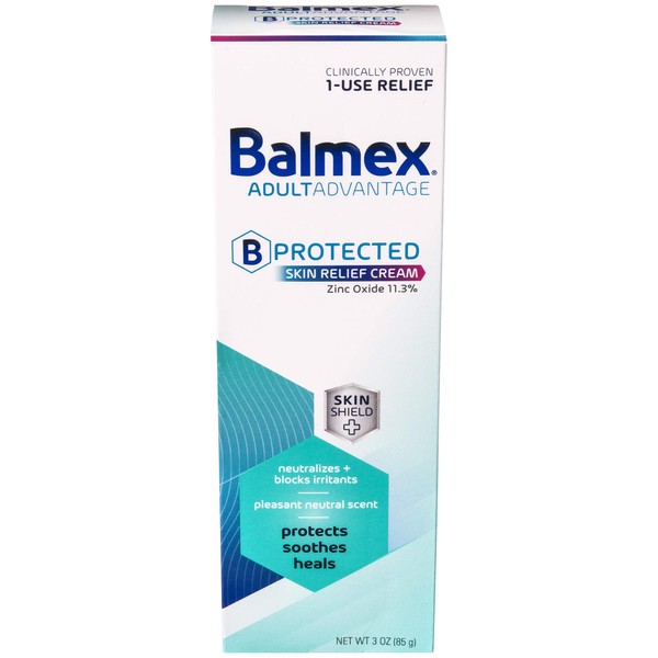 Balmex Adultadvantage Bprotected Skin Relief Cream, With Skinshield Technology, 3 Ounce