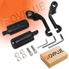 FOVPLUE 1.25" Highway Footpegs,Long Angled Adjustable Highway Pegs w/Mounts for