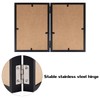 5x7 Double Picture Frames Hinged MDF Wood with Real Glass