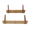 CosmoLiving by Cosmopolitan Wood 2 Shelves Wall Shelf with Faux