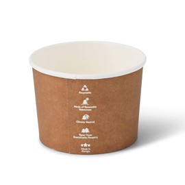 BIOZOYG Cardboard Universal Cups 525 ml Pack of 25 I Paper Cups to Go Diameter 114 mm I Environmentally Friendly, Stable & Recyclable I From Sustainable Forestry