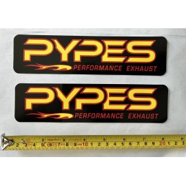 Unbranded 2 PYPES EXHAUST stickers decals Racing modified drags hotrods vintage nostalgia