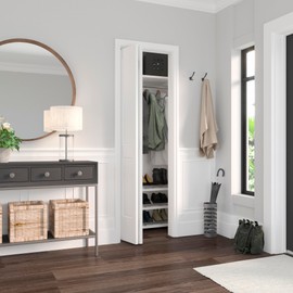 Richelieu Hardware 14012WBC Onward Bi-Fold Door Hardware Kit 24 in (610 mm), Track White Zinc Beige Finish