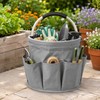 17L Garden Tool Storage Basket for Gardening - Foldable 6-Pocket