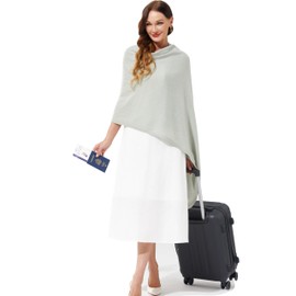 VIKIDEER 100% Cashmere Wrap Knitted Pashmina Scarf Shawl Extra Large Long Stole for Women Wayfarer Travel Light Pea Green