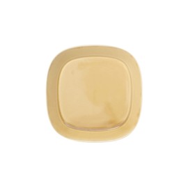 Oda Pottery Prairie Plate, Large, 8.5 inches (21.5 cm), 22.2 oz (620 g), Mustard Orange