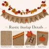 Happy Fall Burlap Banner with Maple Leaf Garland
