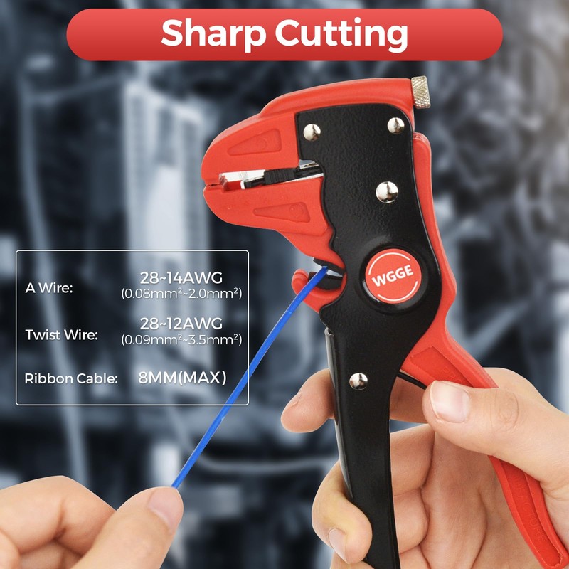 WGGE Automatic Wire Stripper and Cutter, 2 IN 1 Wire