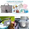 Cambiador para Bebe Portatil, Impermeable Cambiador de Pañales, Cambiador con