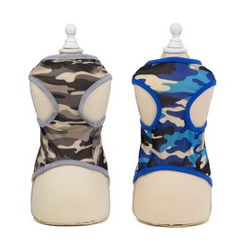 2 Pieces Dog T Shirt Dog Shirts Clothes Tank Top Vest Camouflage Sweat Shirt Cool Summer Dog Shirt for Small Dog Puppy Cat 2 Pack XL