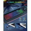 Wireless Keyboard and Mouse Combo, RGB Backlit, Rechargeable & Light