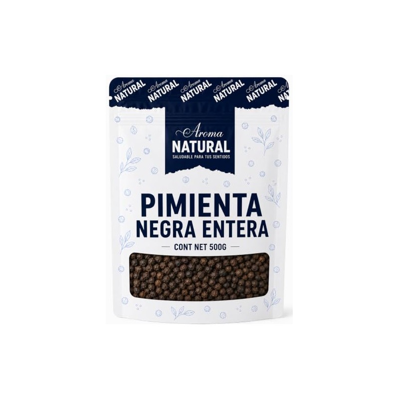 Aroma Natural | Pimienta Negra Entera 500 g – Bolsa