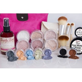IMPULSE KIT (WARM Shade-Most Popular) Full Size Mineral Makeup Set Matte Foundation Bare Face Sheer Powder Cover