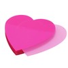 ONLYKXY 3 Pack Heart Shaped Transparent Sticky Notes 2.8X2.8in Waterproof