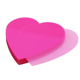 ONLYKXY 3 Pack Heart Shaped Transparent Sticky Notes 2.8X2.8in Waterproof Self-Stick Book Tabs 150 Sheets PET Markers Sticky Notes Pad (Rose Red)