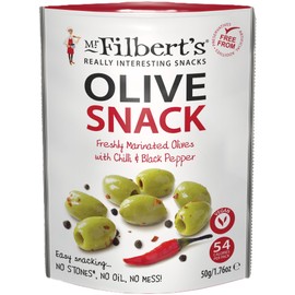 Mr Filbert's - Green Olive - Chilli & Black Pepper, 12 x 50g Pouches