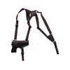 Barsony Horizontal Brown Leather Shoulder Holster for Walther PPQ PPX