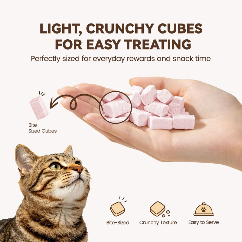 Heckin Yum Freeze Dried Chicken Cat Treats with Goat Milk,