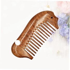 Baluue Natural Sandalwood Anti-Static Fish Hair Comb for Women Creative Small Wooden Hair Comb for Detangling and Styling