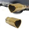 Heart Shaped Auto Stainless Steel Gold Rear Exhaust Pipe Tail