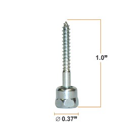 Everflow Sammys 8007957-25 GST 10 3/8 Inch Screw Vertical Threaded Rod Anchor Designed for Wood, Easy Use, No Pre-Drilling Required, Steel with Zinc Finish, 1/4 x 1 Inch Screw Length - (Pack of 25)