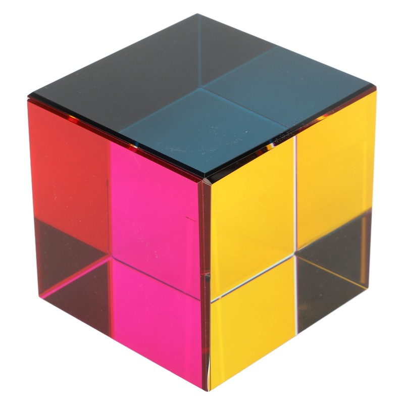 Color Cube Optical 6 Sides Cube Optical Cube Prism for