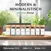 EDELHAUS Square Spice Jars with Pepper Mill (2 x 120