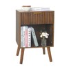 Fultyle Mid Century Modern Nightstand, Wood Bedside Table with Drawer