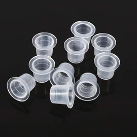 Tazas de tinta de tatuaje, 100 piezas de tamaños S Tazas de tapa de tinta de tatuaje, Contenedor de tatuaje, Tapa de tinta de pigmento de tatuaje para tinta de tatuaje
