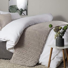 Belledorm Verona Faux Suede Bed Runner, Mink, 50 x 220 Cm