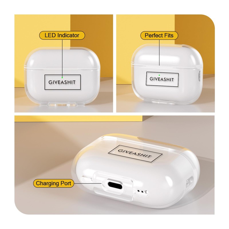 ERDARARIPRO Transparent Case for AirPods Pro 2 Gen, Transparent Soft