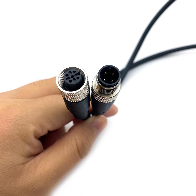 FOWIUNYE 6.56ft M12 4 Pins Male to Female Connector Cable,