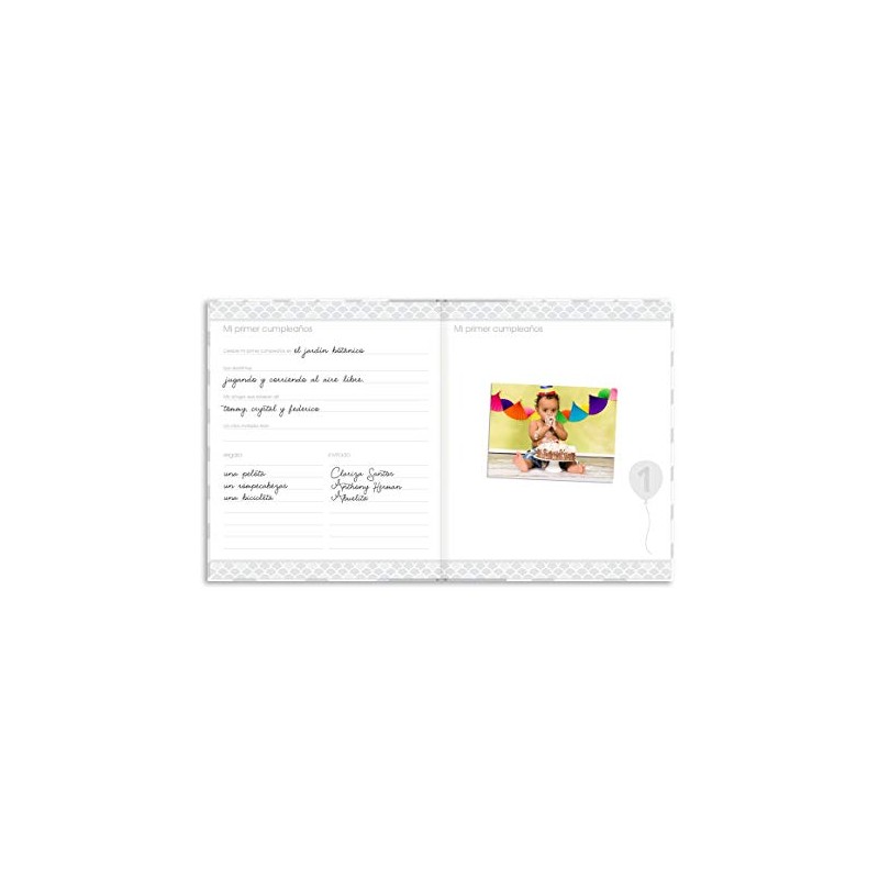 Pearhead First 5 Years Chevron Baby Memory Book with Included