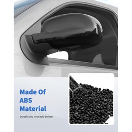 Rearview Mirror Half Caps Covers Compatible with 2007-2014 Chevy Silverado GMC Sierra Avalanche Tahoe Suburban Yukon Escalade ESV Left Right Side View Upper Mirror Cover Caps, Black