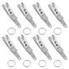 DICOSMETIC 8 Sets Pocket Clip Key Holder Stainless Steel Suspension