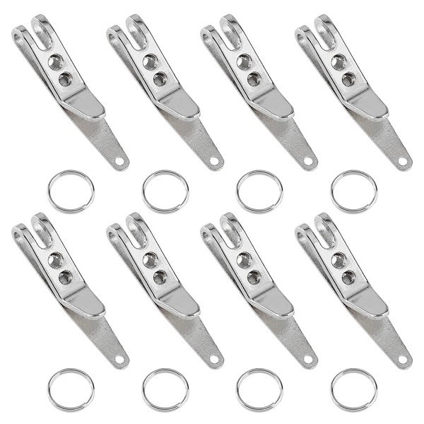 DICOSMETIC 8 Sets Pocket Clip Key Holder Stainless Steel Suspension
