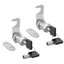 inBovoga 2 Pack Tool Box Locks with Keys, Hook Cam, Toolbox Lock 1-1/8" Tubular Cam Lock Keyed Alike, RV Storage Locks Secure File Cabinet Drawer Mailbox, Zinc Alloy