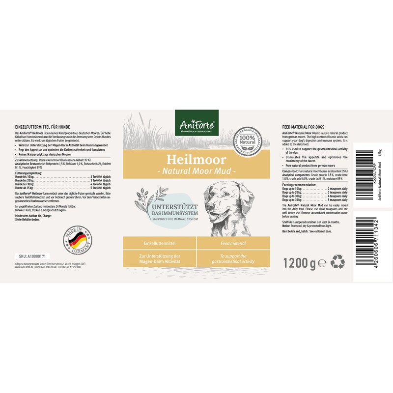 AniForte Natural Moor Mud for dogs & cats 750g -
